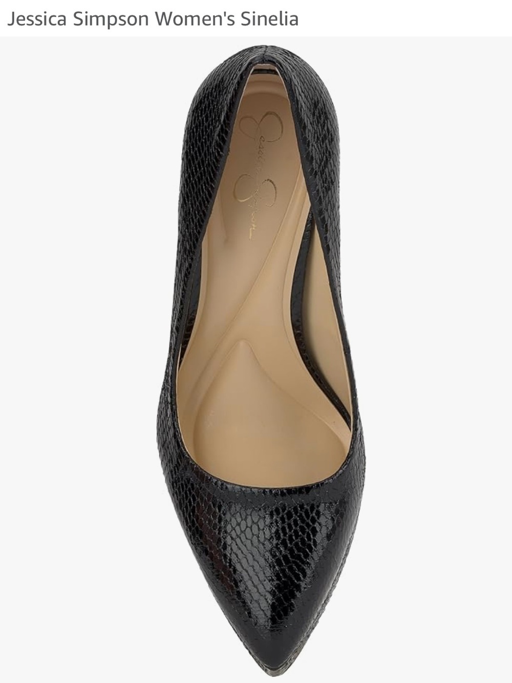 Jessica Simpson Black Snake-Embossed Platform Pump - Picture 6 of 15